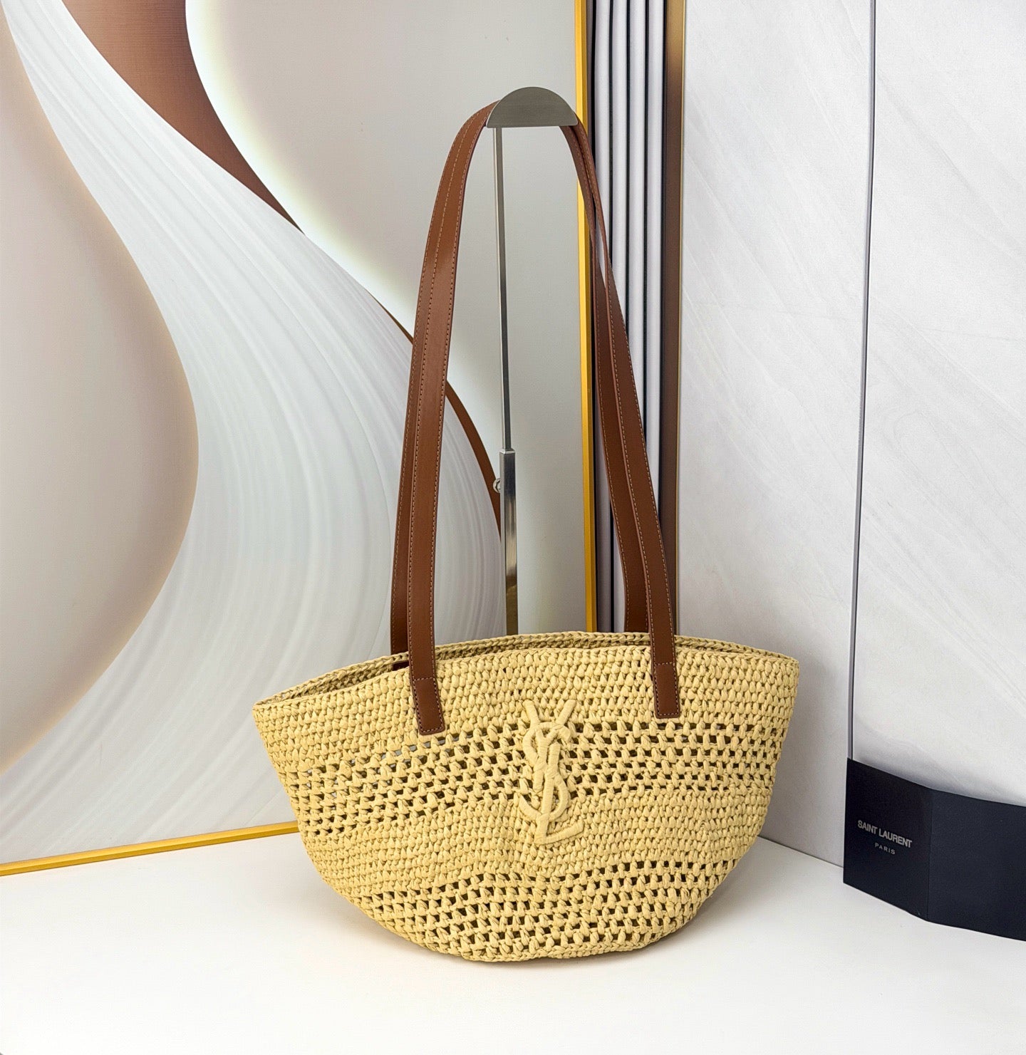Raffia Woven Basket Bag | Embroidered Straw Tote