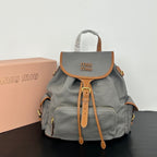 Large Canvas & Leather Backpack – Collegiate Style, 29.5cm