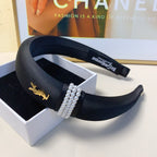 Luxury Wide Logo Headband — Elegant & Versatile
