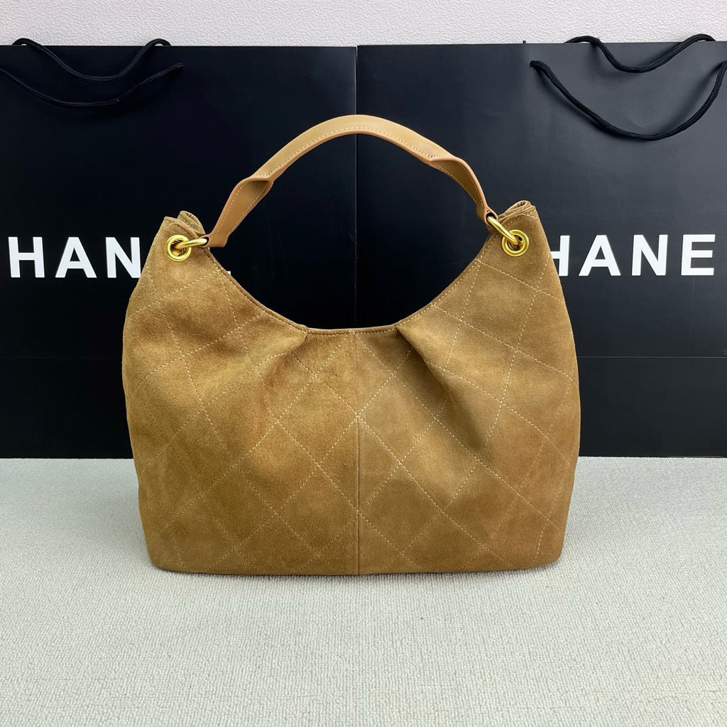 Quilted Suede shoulder bag