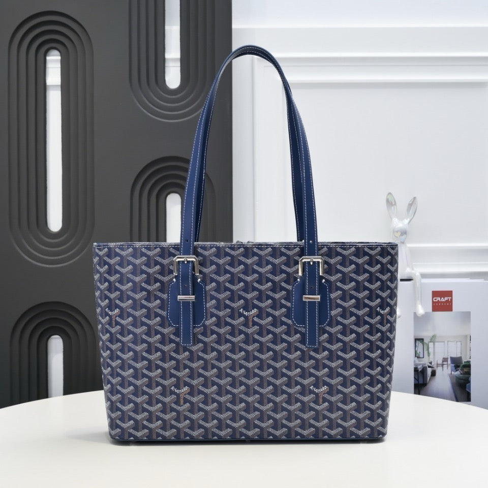 Vintage Tote Bag | Double Zip Design & Adjustable Handles