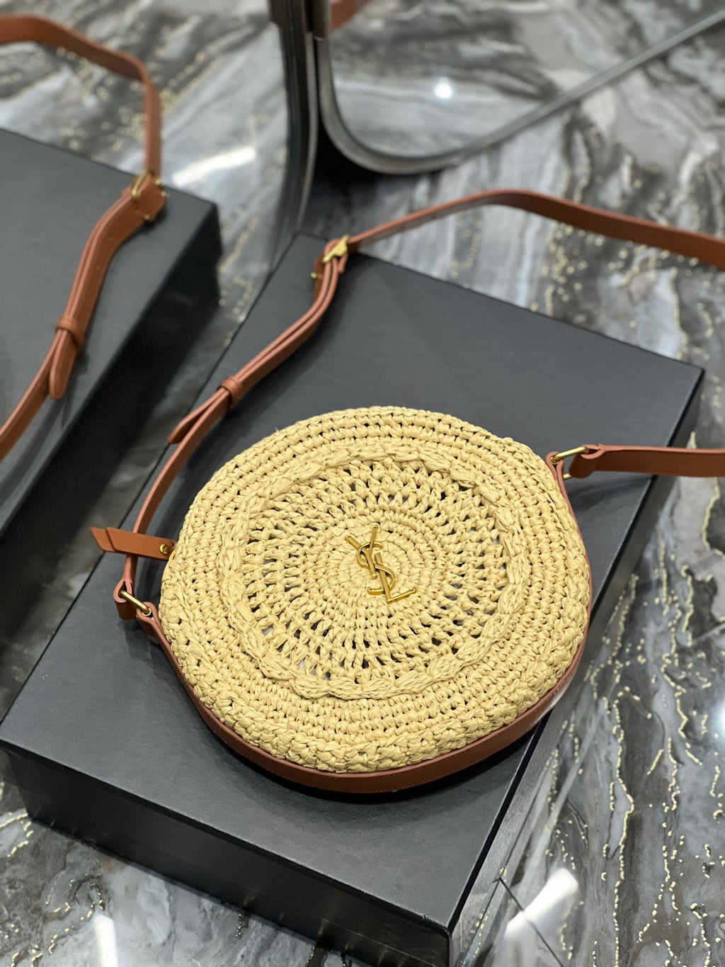 Premium Quality Round Raffia Woven Bag