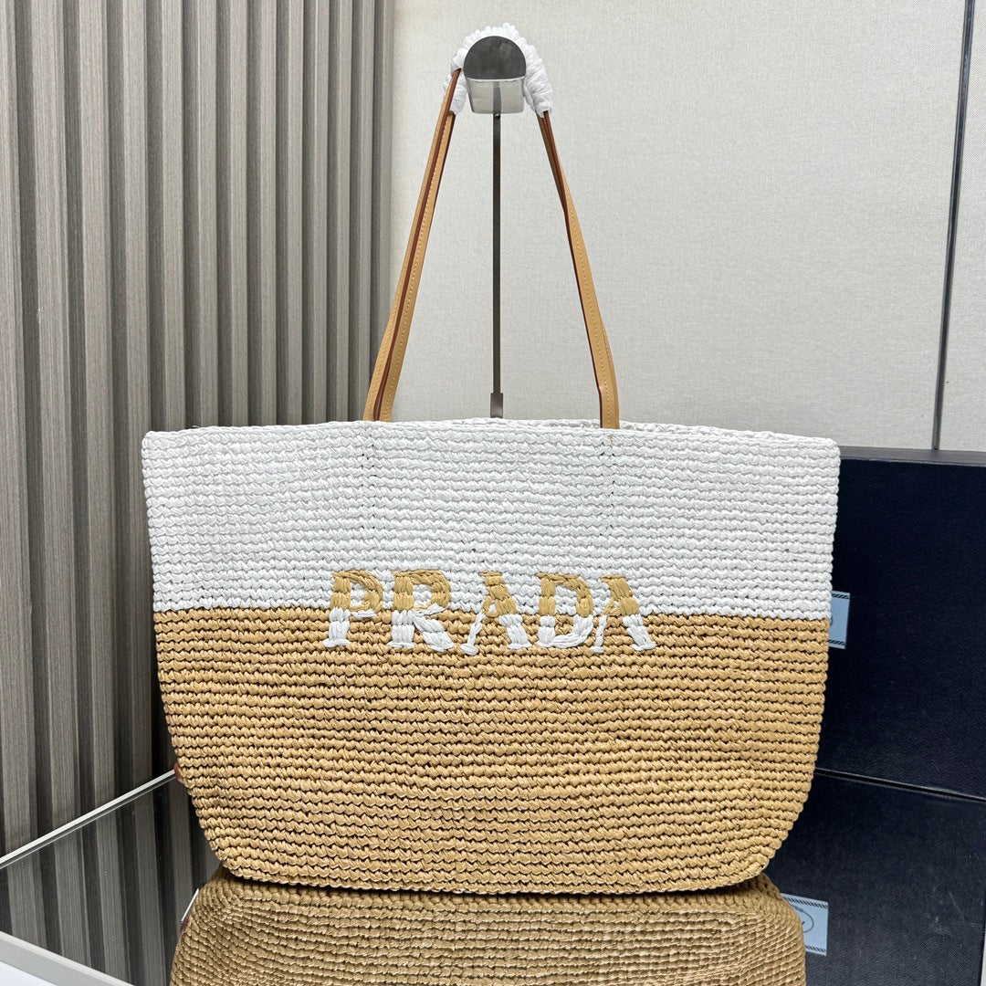 Woven Raffia Tote Bag - (Premium Quality)
