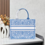 D Book Tote ( light blue butterfly )