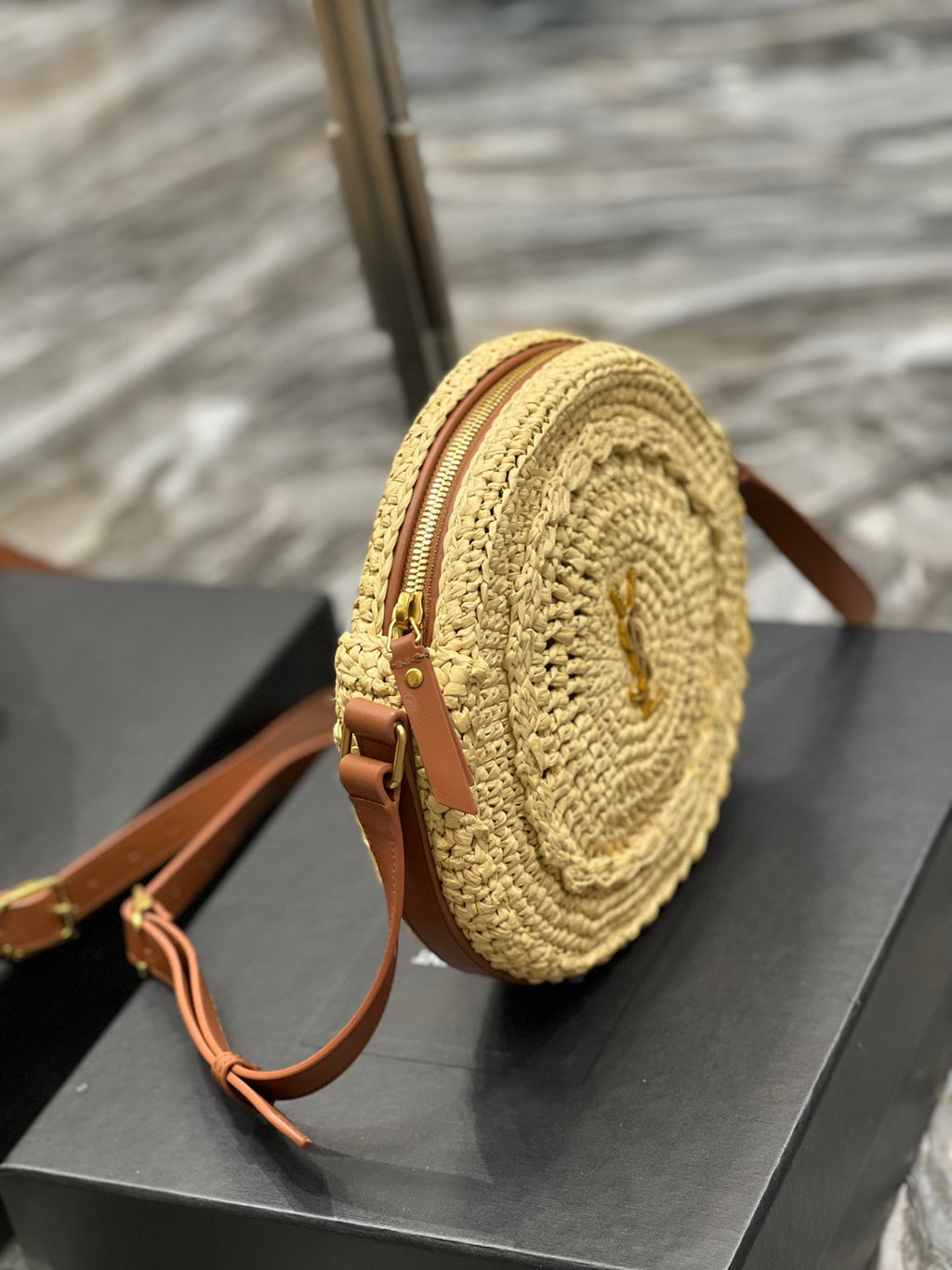 Premium Quality Round Raffia Woven Bag