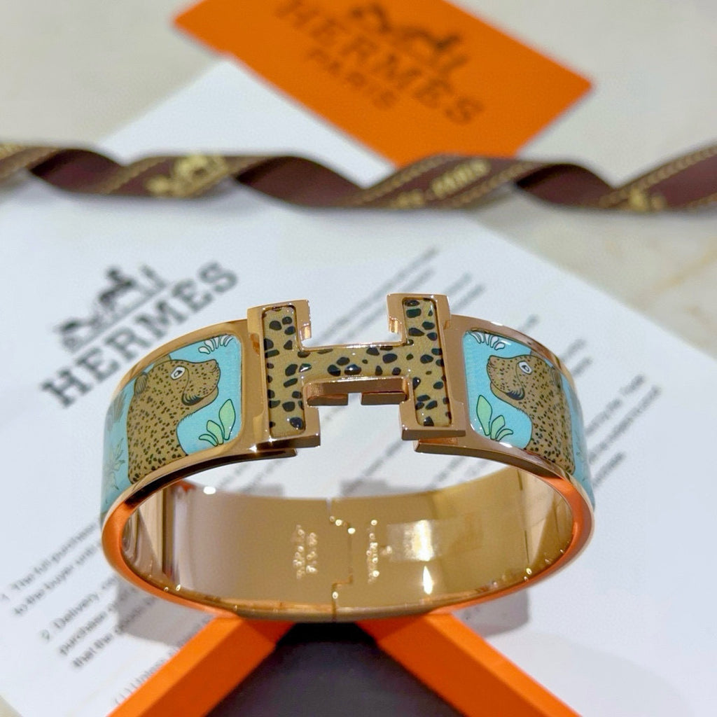 Enamel Wide Bangle Bracelet | 20mm Handcrafted Edition