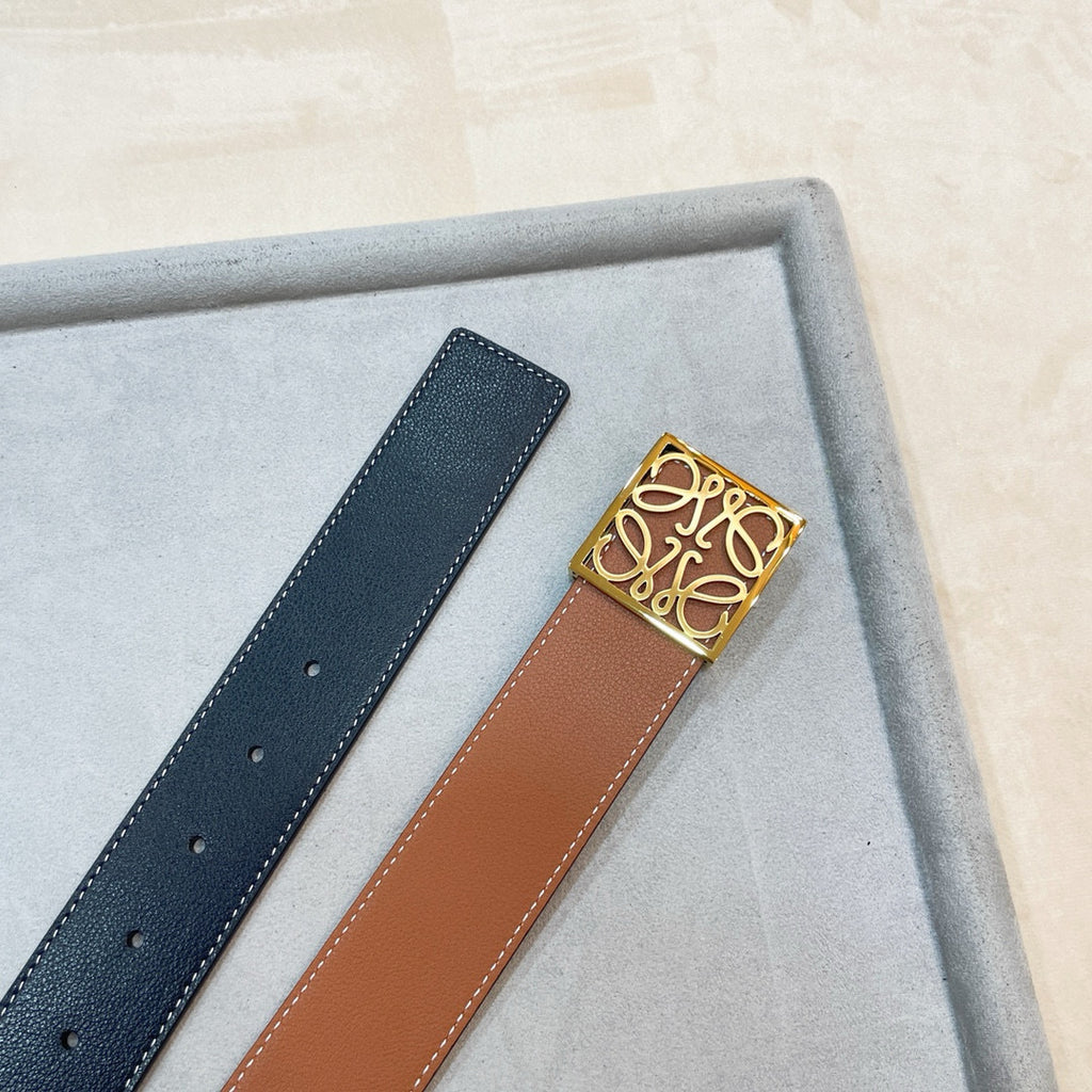 3.8 cm Reversible Calfskin Belt