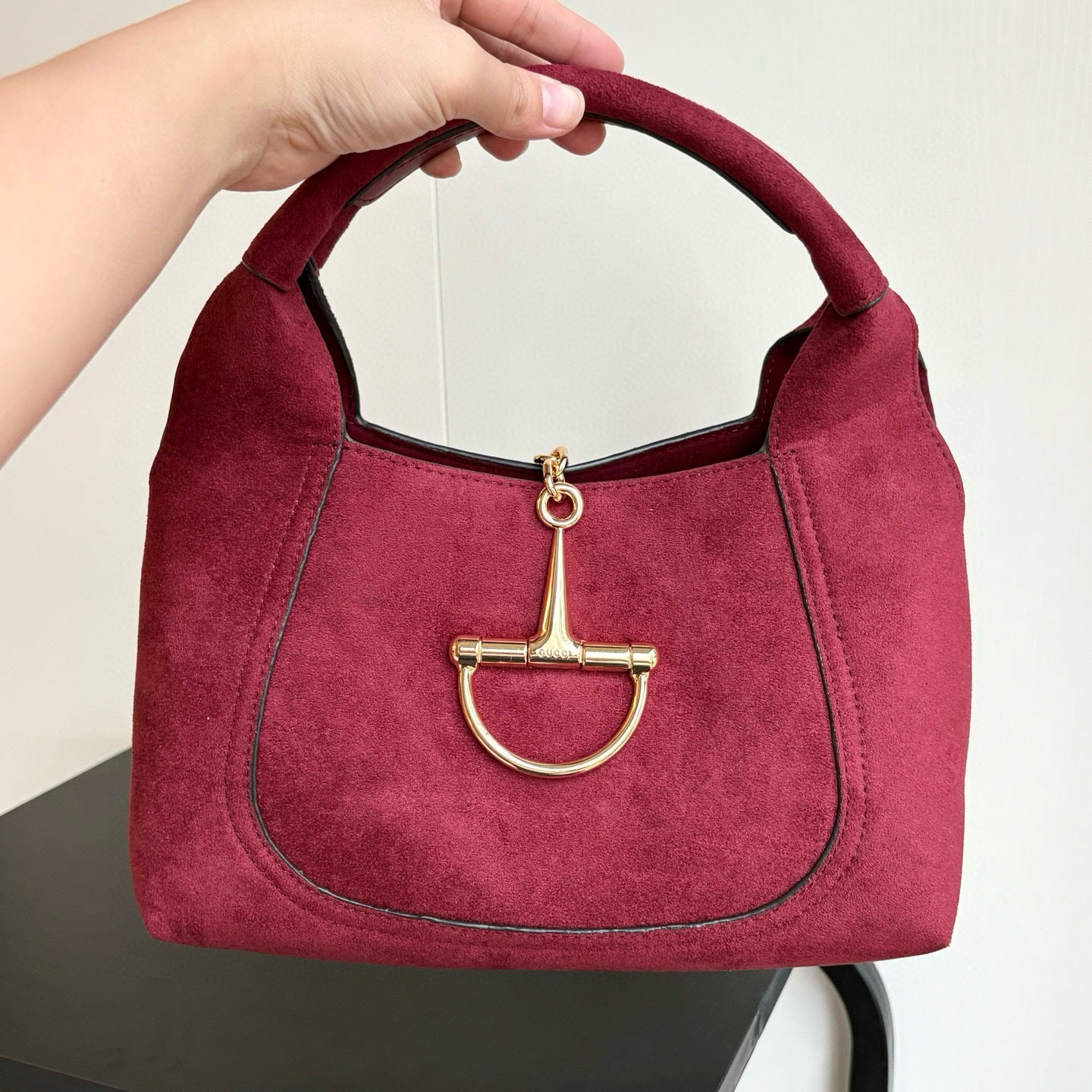 Maxi Suede Shoulder Bag :  Medium