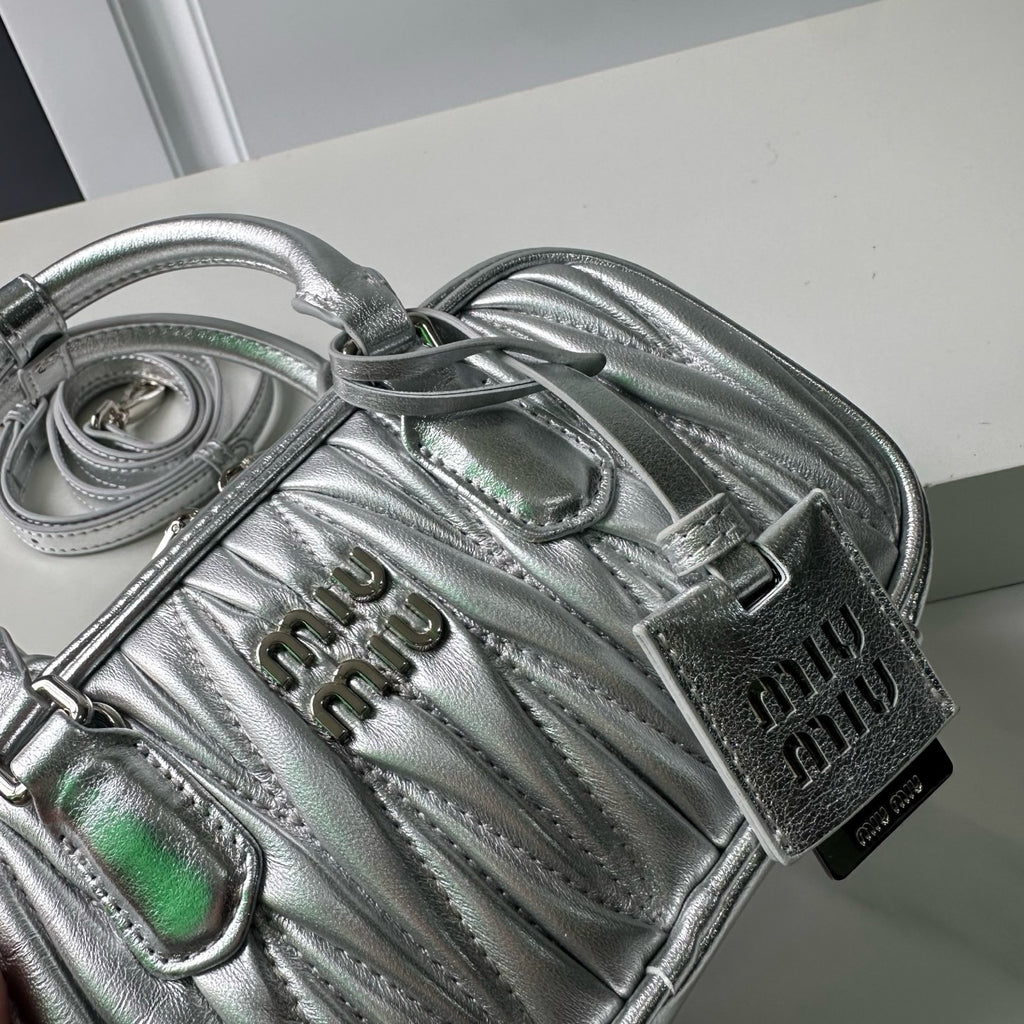 Mini Lambskin Ruched Shoulder Bag