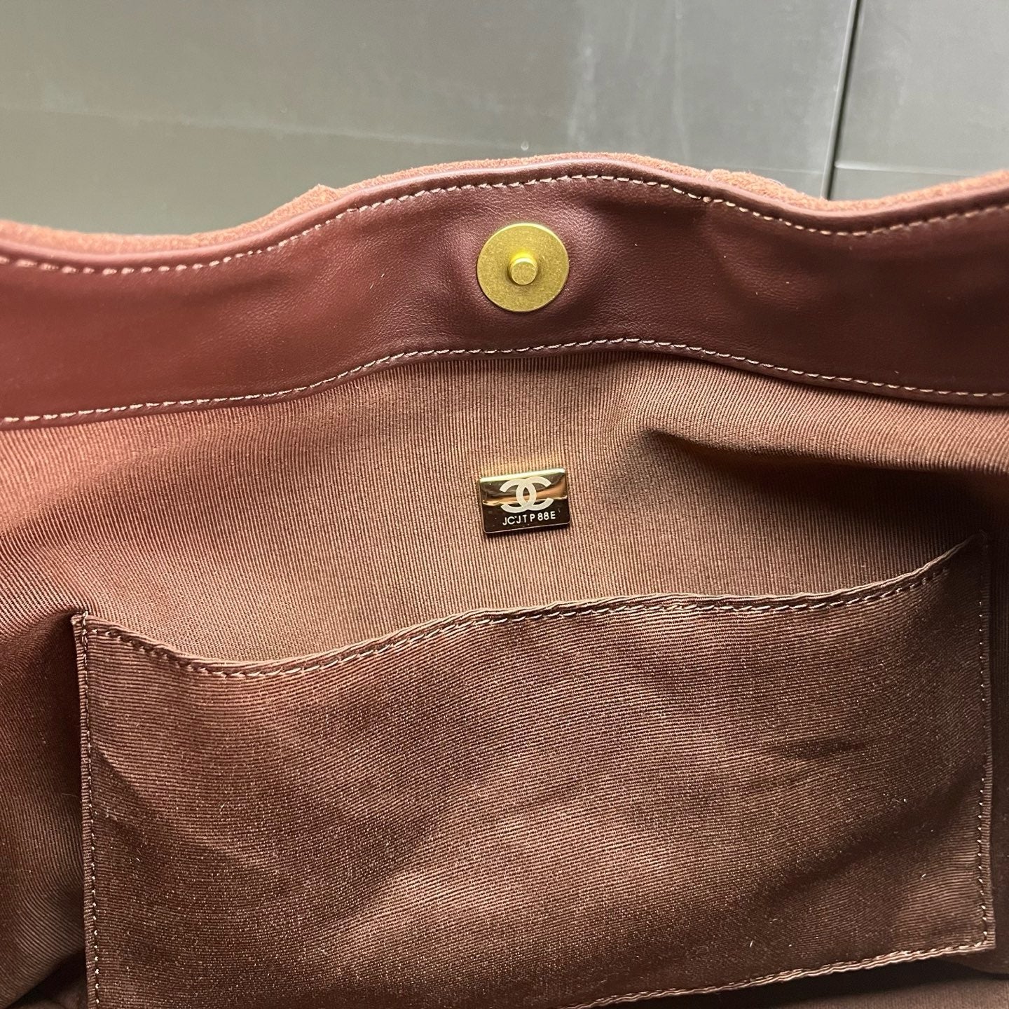 Quilted Suede shoulder bag