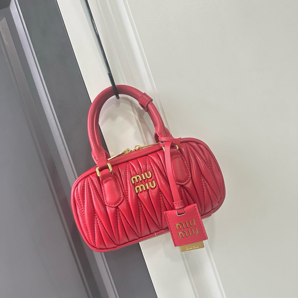 Mini Lambskin Ruched Shoulder Bag