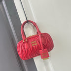 Mini Lambskin Ruched Shoulder Bag