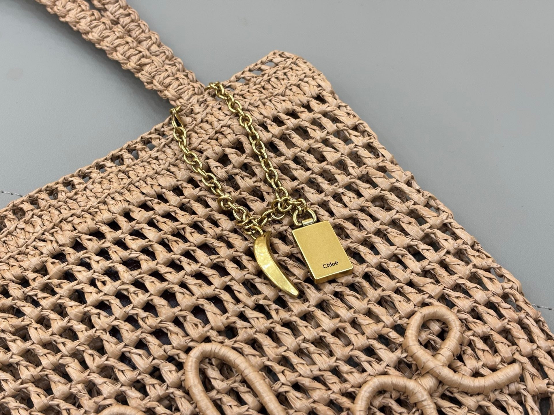 Premium Raffia Leather Tote Bag