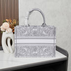 D Book Tote ( Gray Butterfly )
