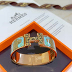 Enamel Wide Bangle Bracelet | 20mm Handcrafted Edition
