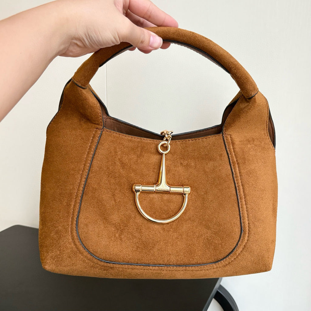 Maxi Suede Shoulder Bag :  Medium