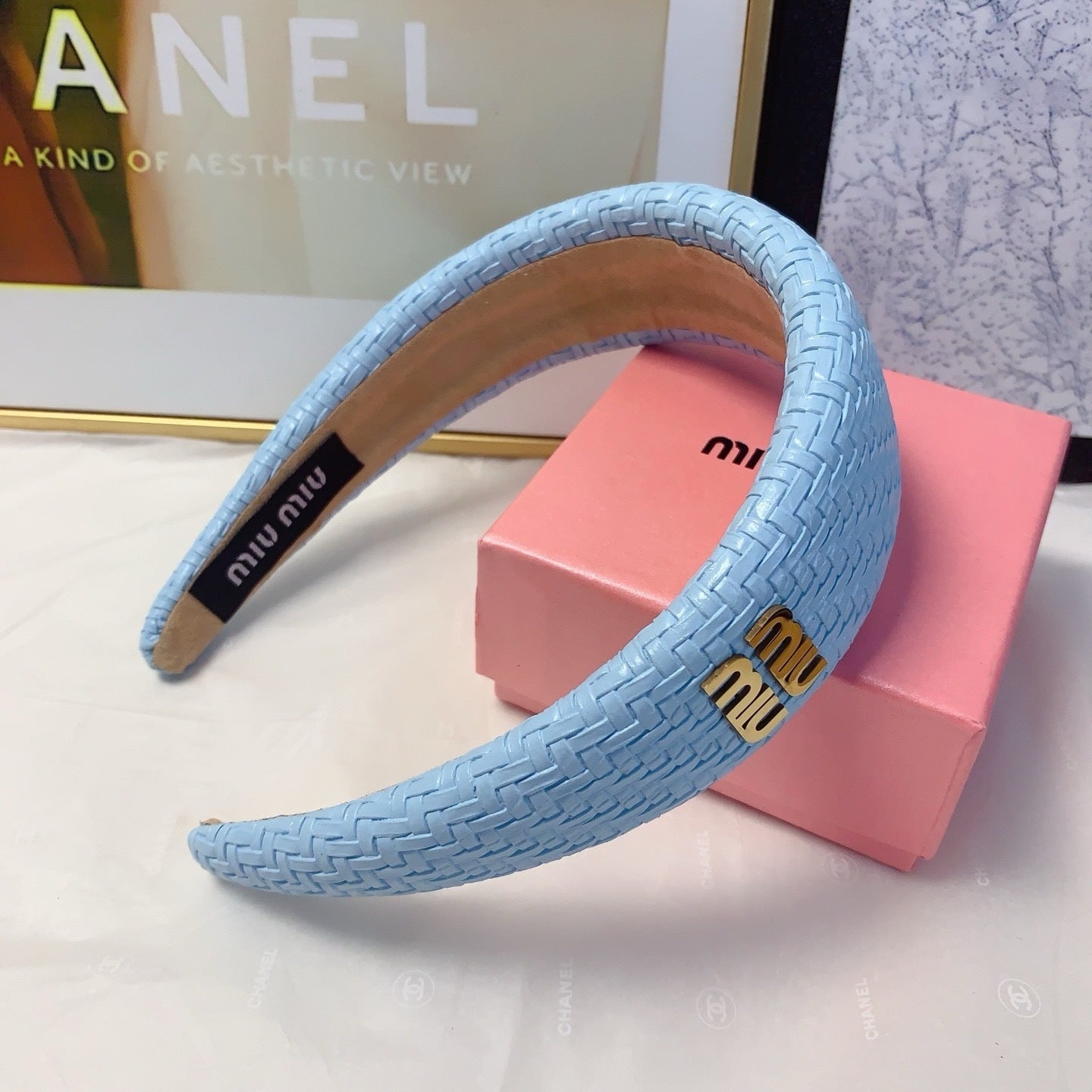 Luxury Wide Logo Headband — Elegant & Versatile