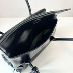 Vintage-Inspired Top Handle Bag – Dual-Flap Design