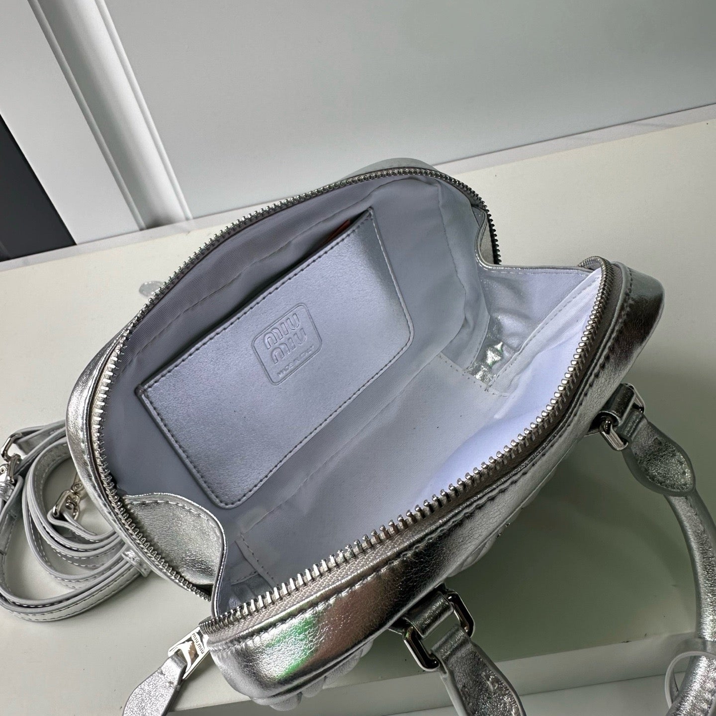 Mini Lambskin Ruched Shoulder Bag