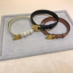 Reversible Taurillon Leather Belt : 2.5 CM