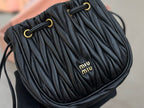 Matelassé Drawstring Cloud Pouch
