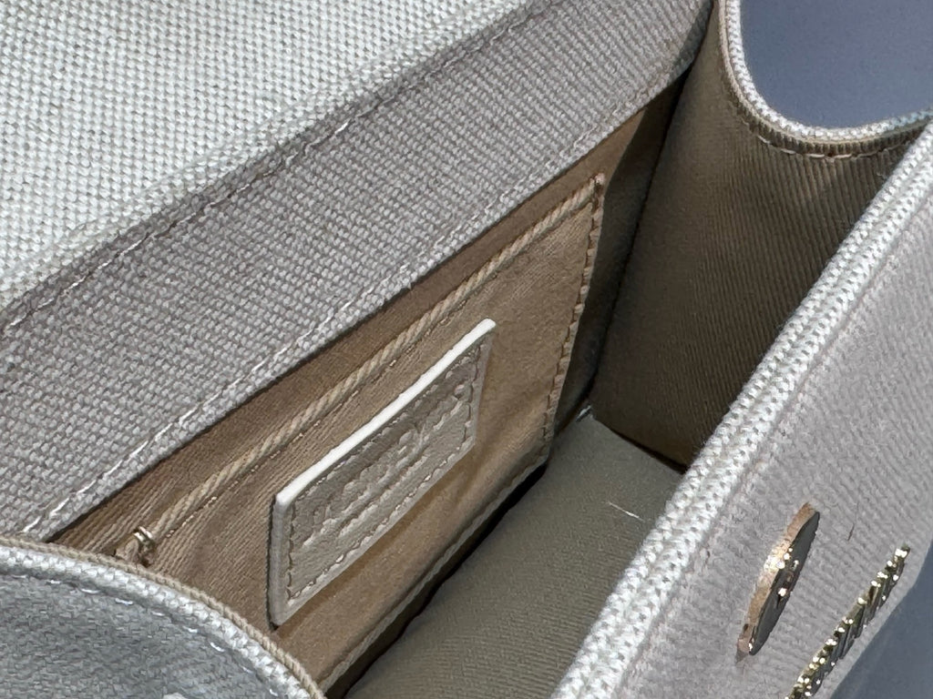 Chic Mini Top Handle Bag | Structured Fabric Design with Bold Logo Detail