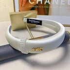 Luxury Wide Logo Headband — Elegant & Versatile