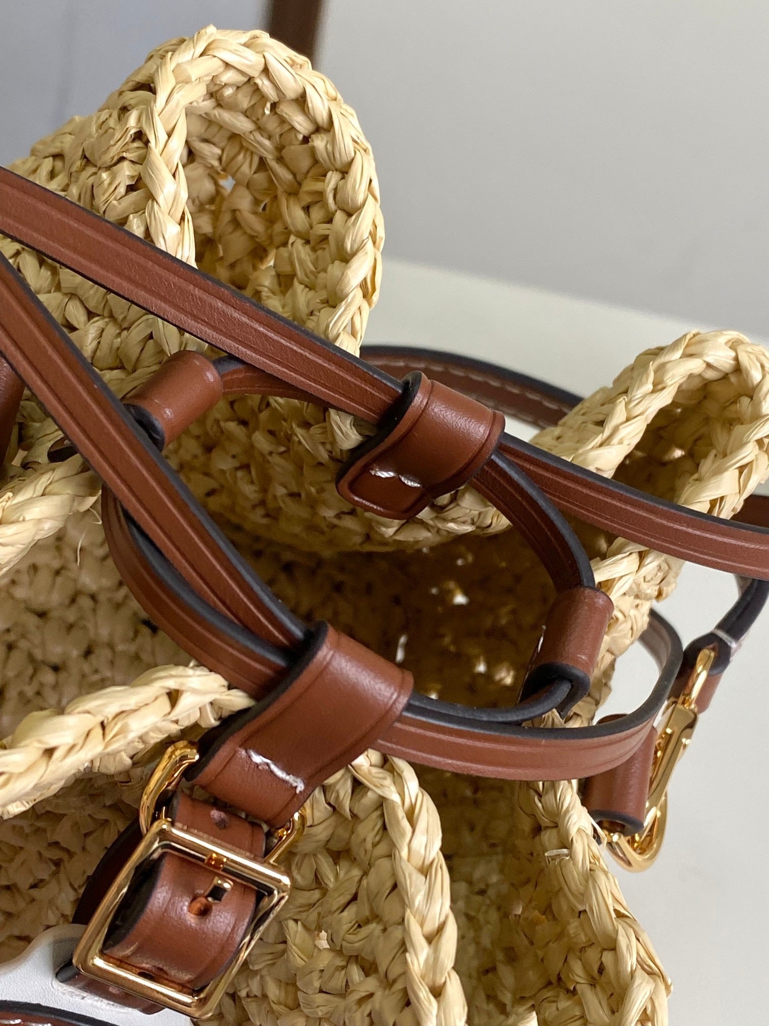 Mini Raffia Bucket Bag - (Premium Quality)