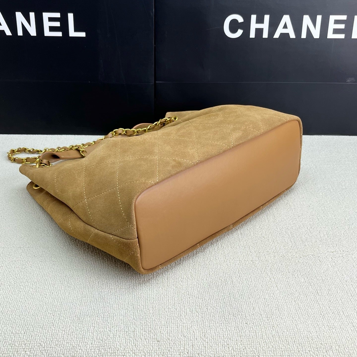 Quilted Suede shoulder bag