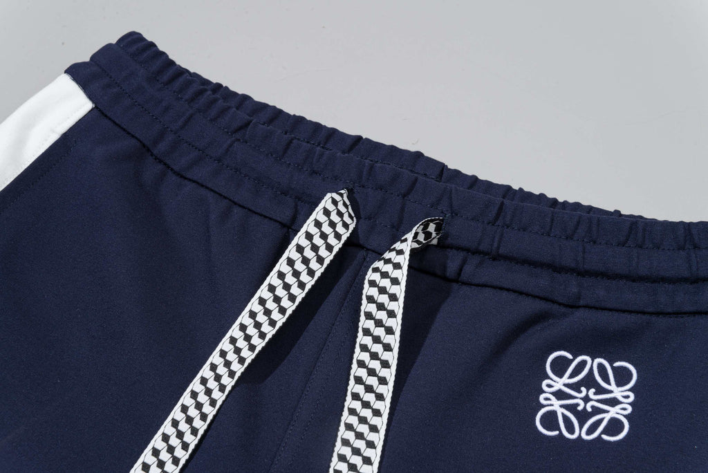 Contrast-Stitch Embroidered Tracksuit Set