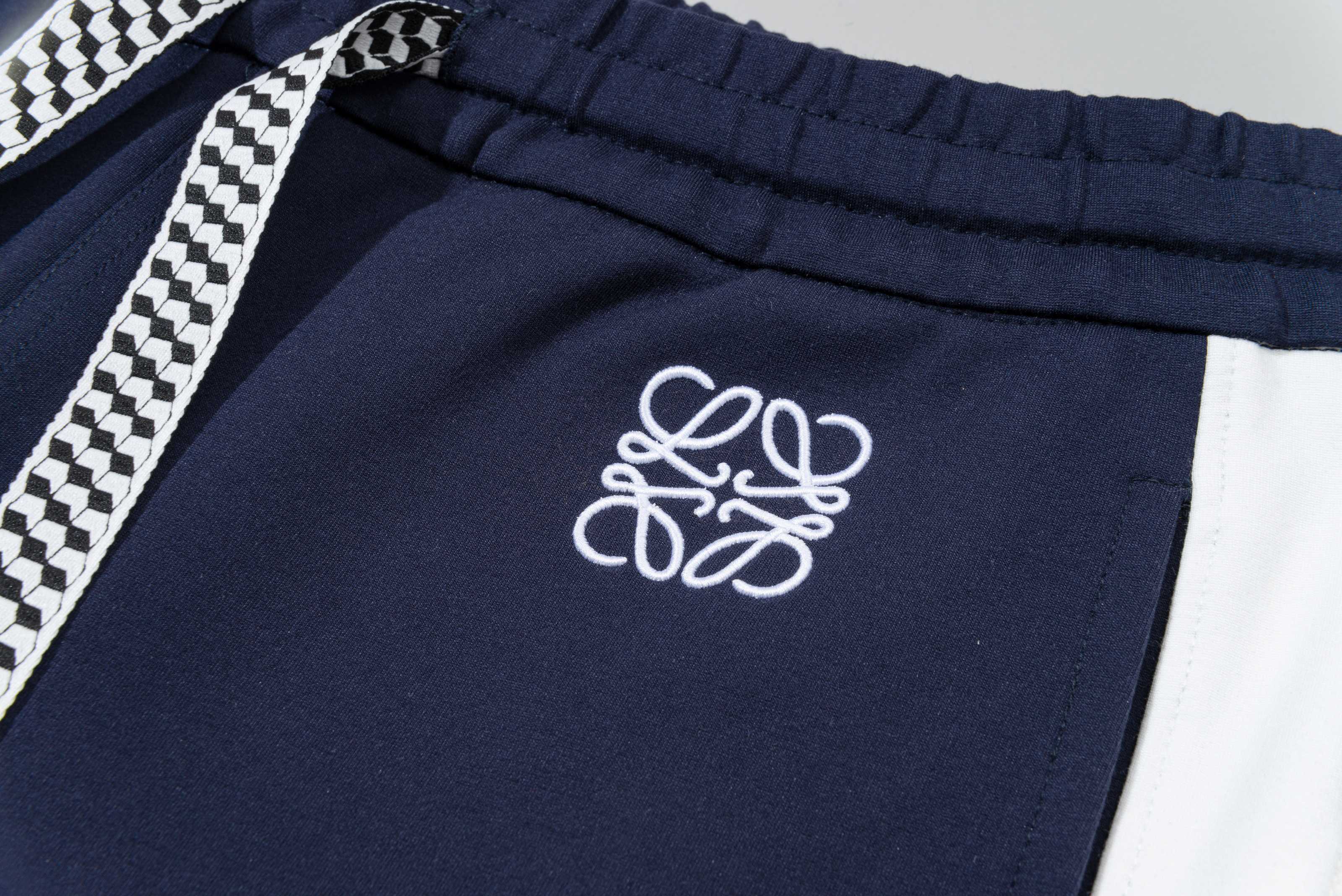 Contrast-Stitch Embroidered Tracksuit Set