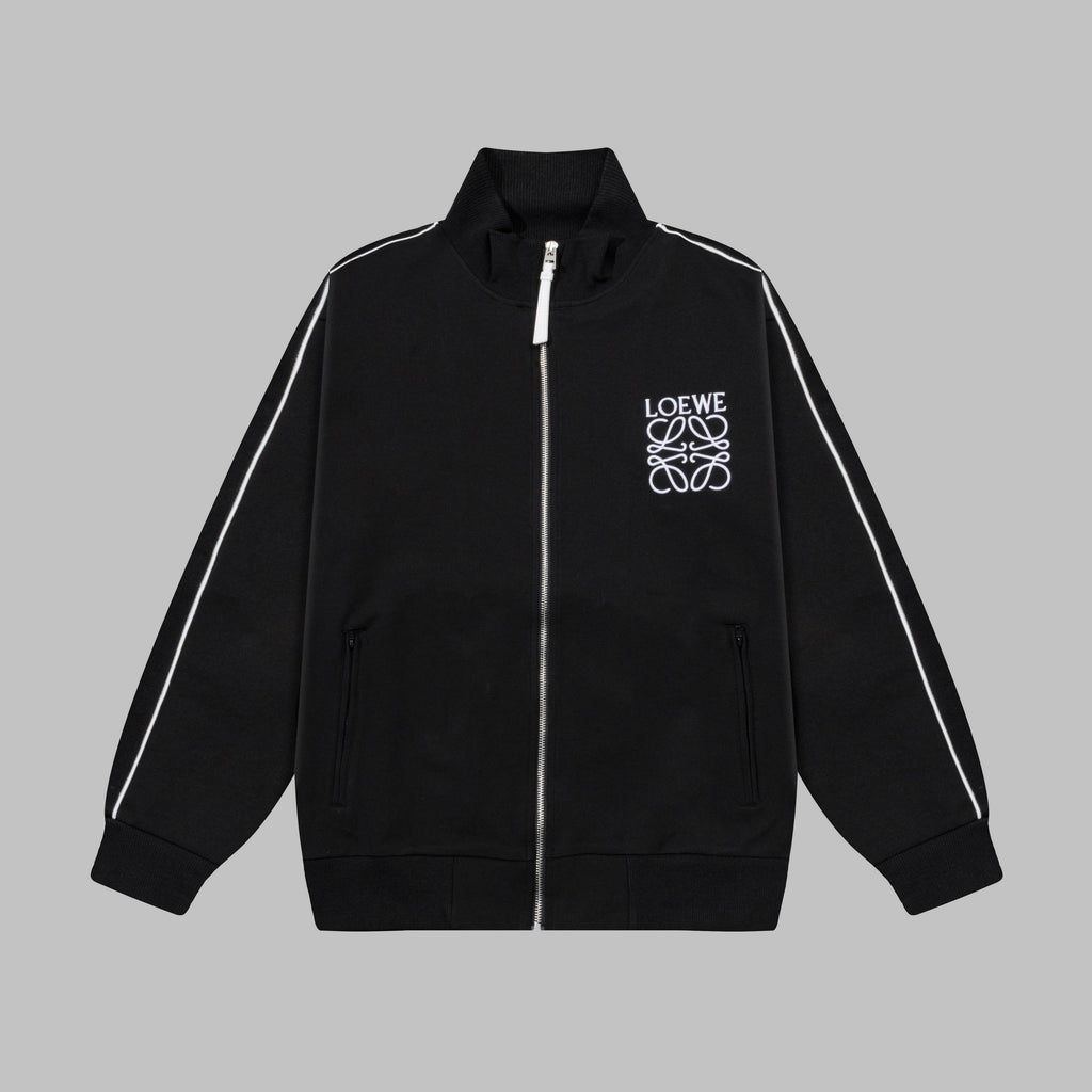 Contrast-Stitch Embroidered Tracksuit Set