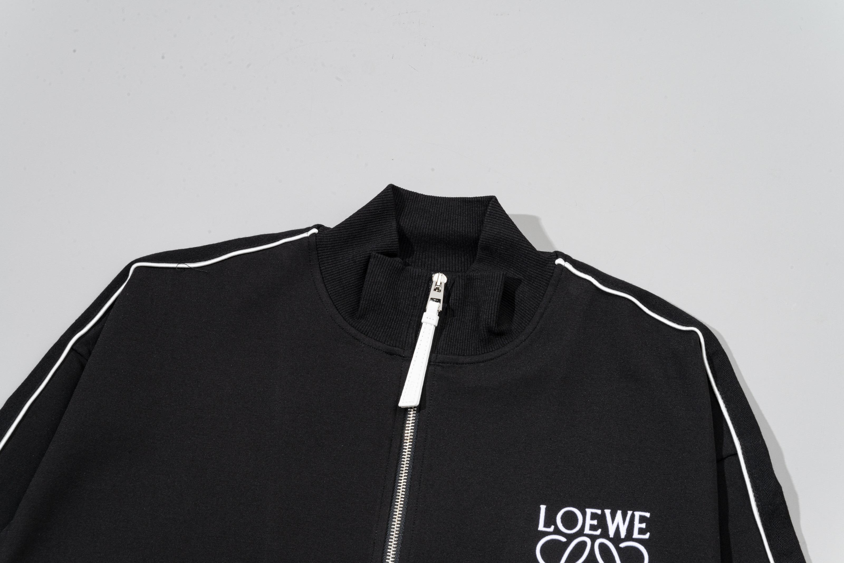 Contrast-Stitch Embroidered Tracksuit Set