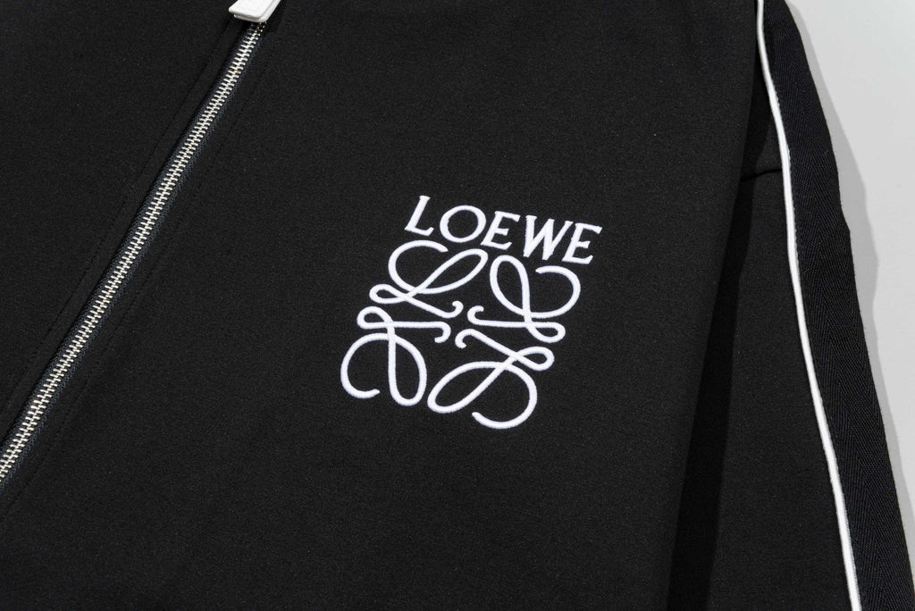 Contrast-Stitch Embroidered Tracksuit Set
