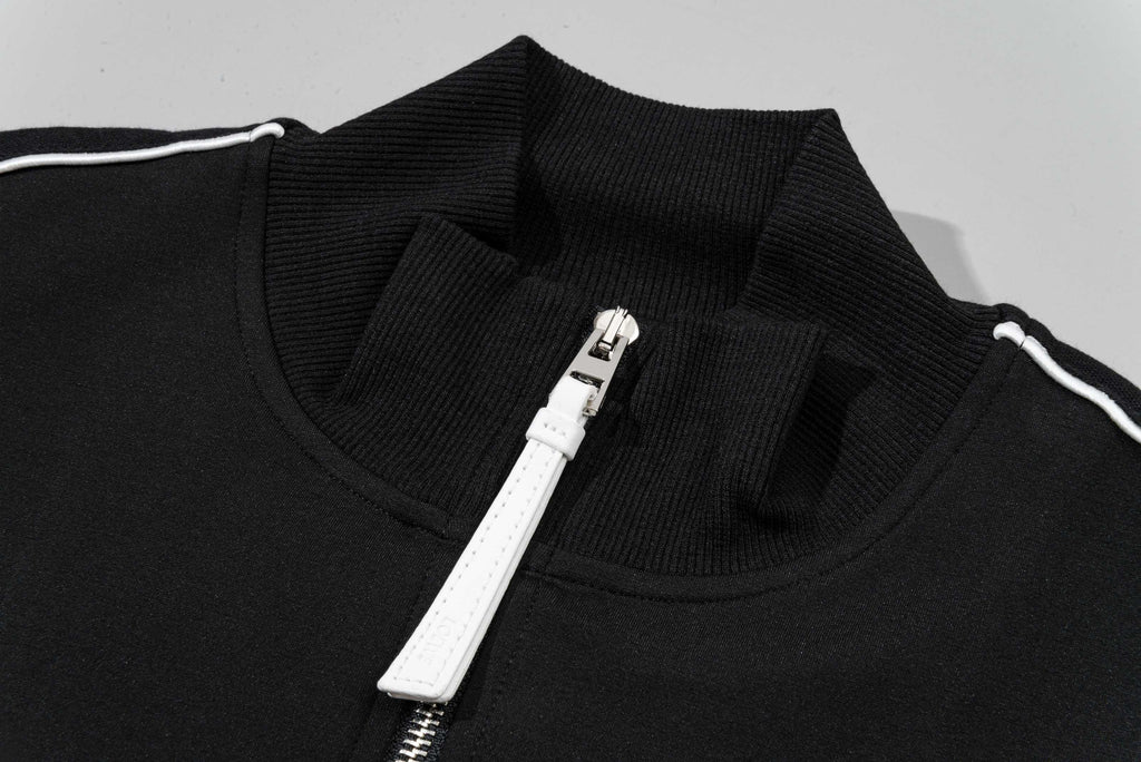Contrast-Stitch Embroidered Tracksuit Set