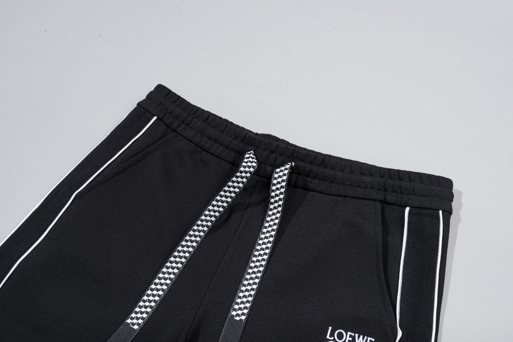 Contrast-Stitch Embroidered Tracksuit Set