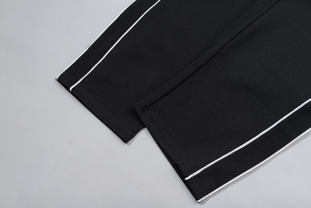 Contrast-Stitch Embroidered Tracksuit Set