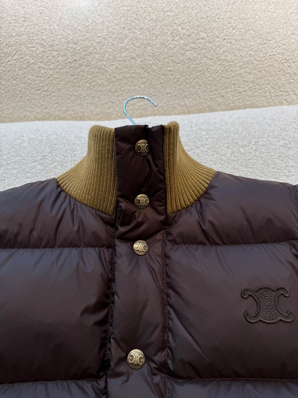 Padded Down Vest – Chocolate Brown