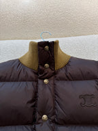Padded Down Vest – Chocolate Brown