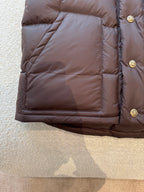 Padded Down Vest – Chocolate Brown