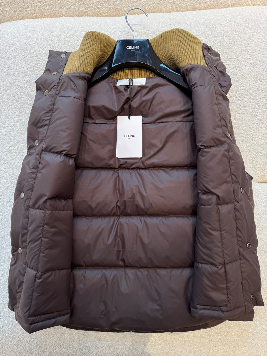 Padded Down Vest – Chocolate Brown
