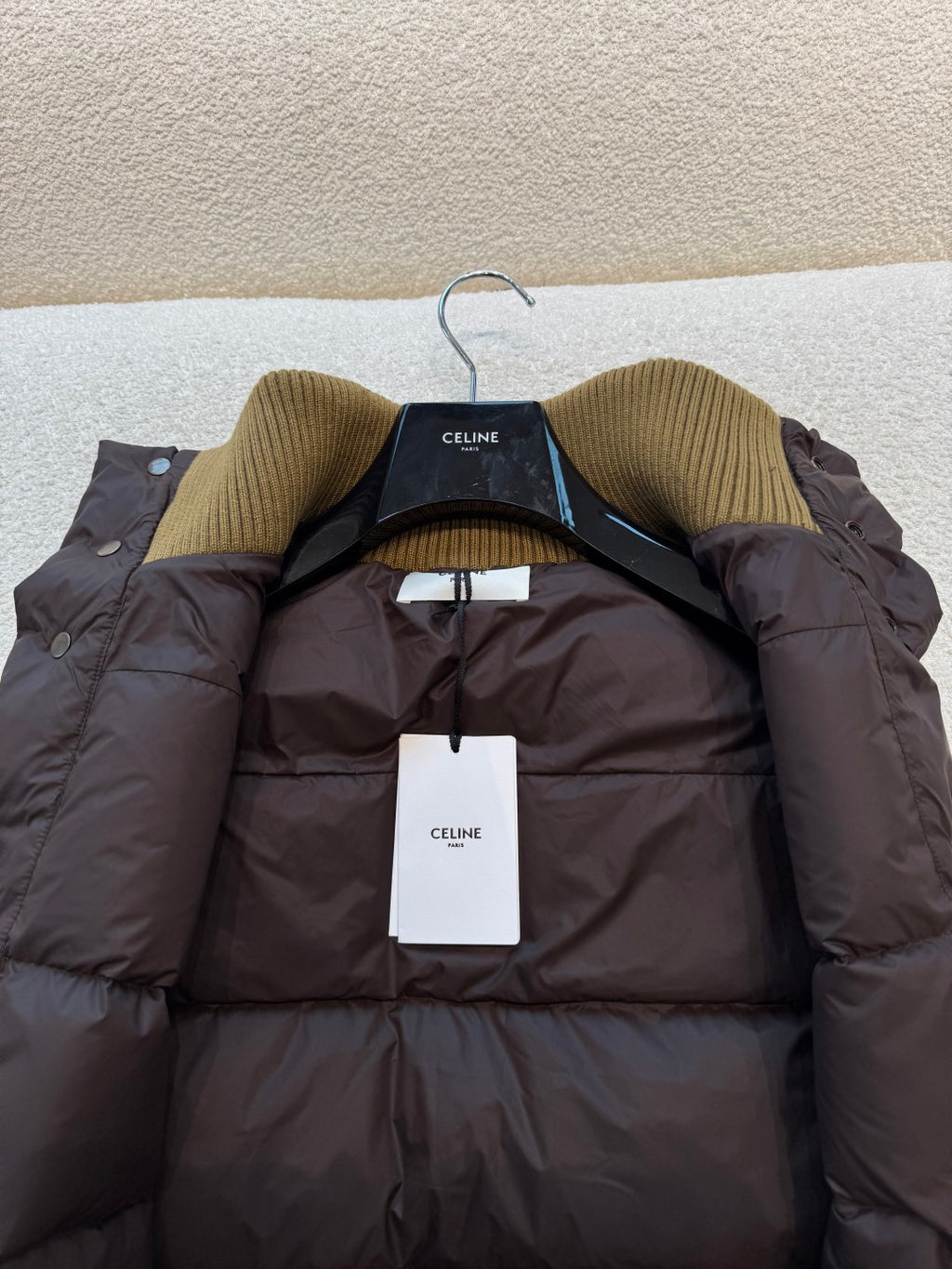 Padded Down Vest – Chocolate Brown