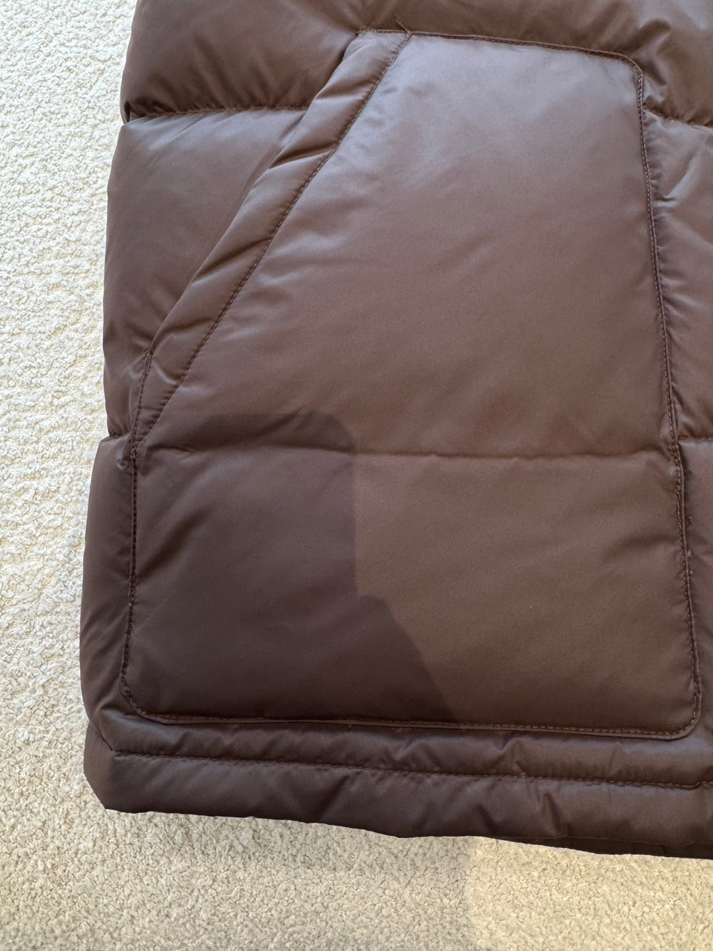 Padded Down Vest – Chocolate Brown