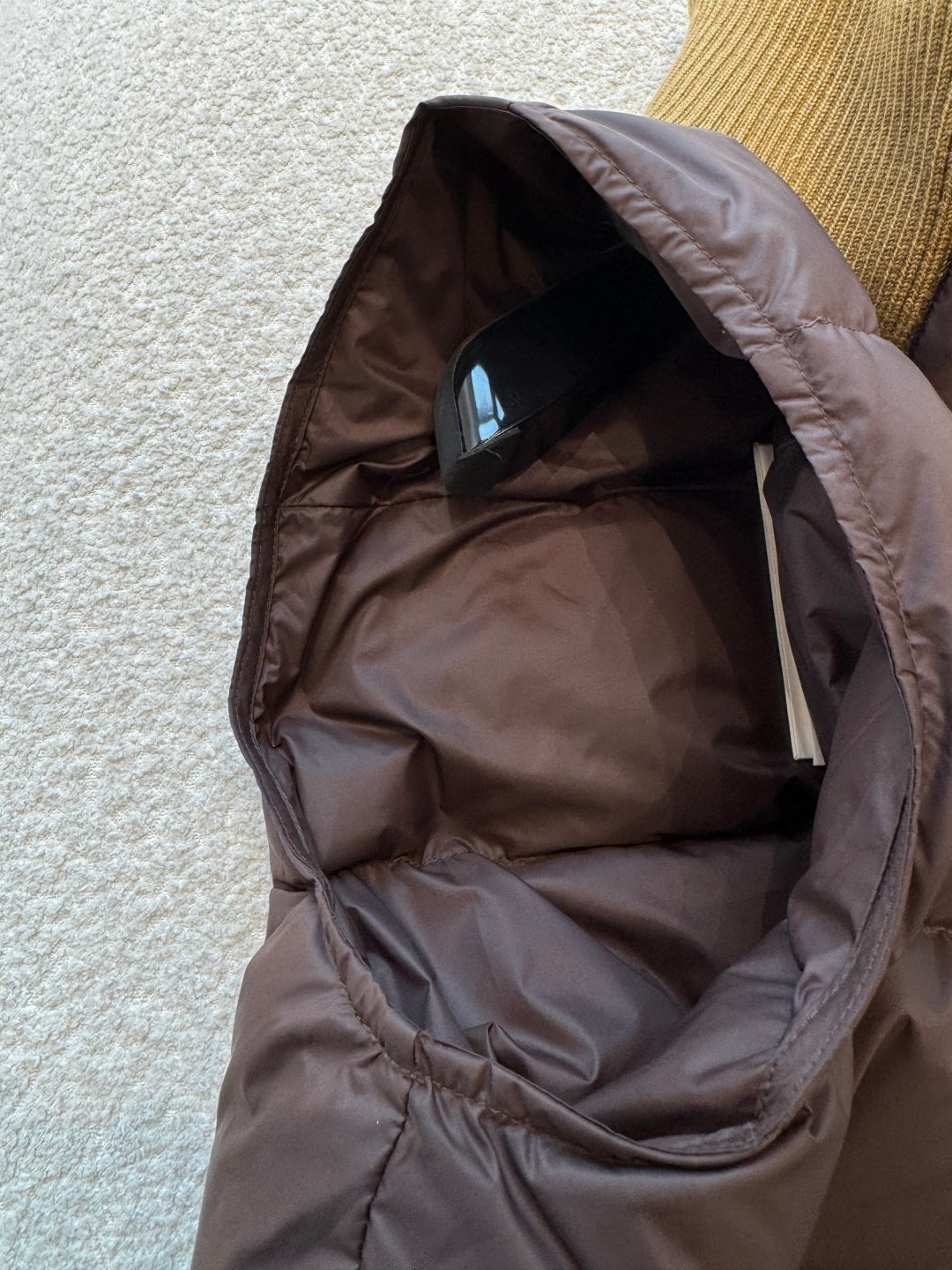 Padded Down Vest – Chocolate Brown