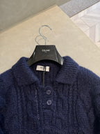 Aran Mohair Wool Sweater – Polo Collar