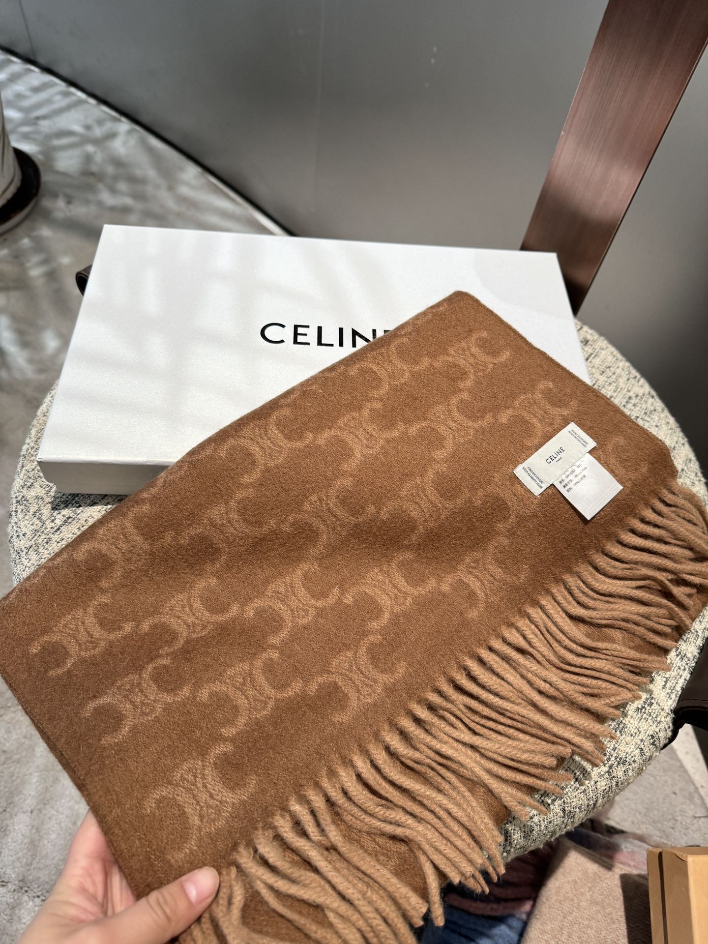 Luxury Double-Sided Contrast Cashmere Scarf — 100% Cashmere — 36 × 190 cm