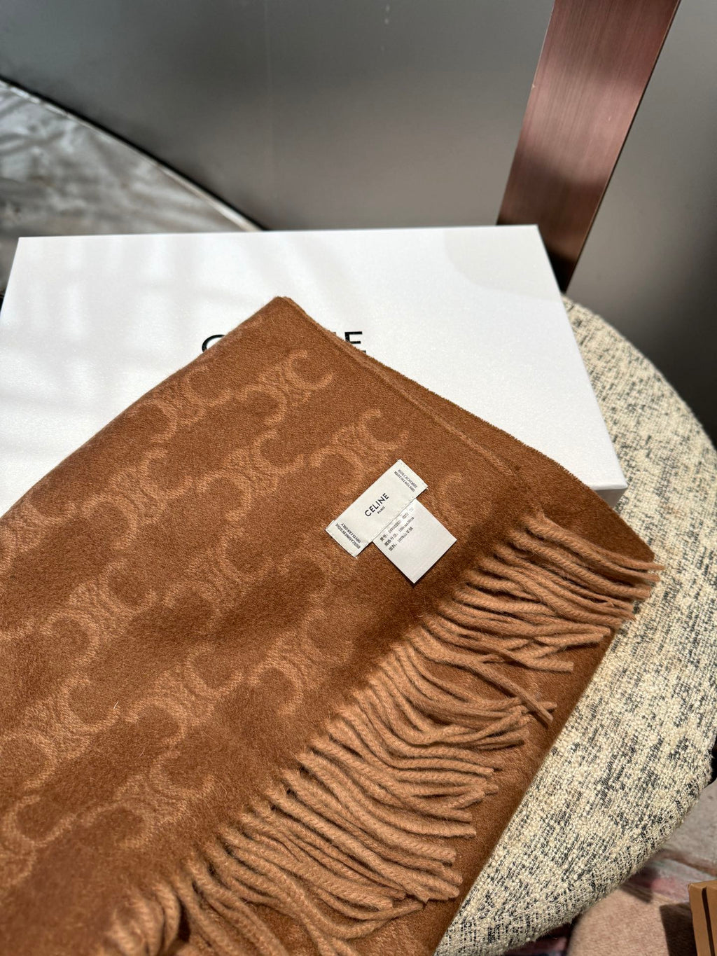 Luxury Double-Sided Contrast Cashmere Scarf — 100% Cashmere — 36 × 190 cm