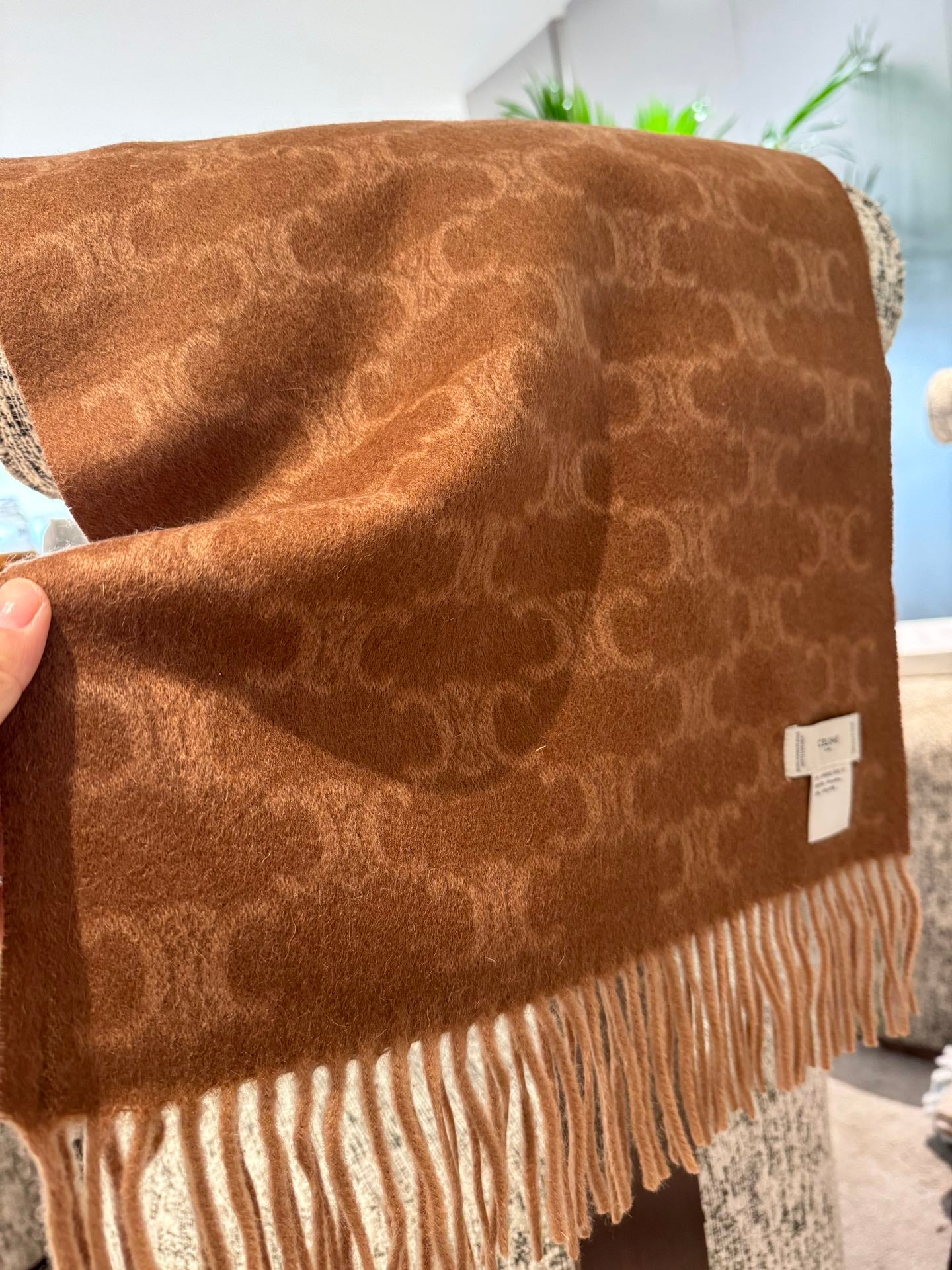 Luxury Double-Sided Contrast Cashmere Scarf — 100% Cashmere — 36 × 190 cm