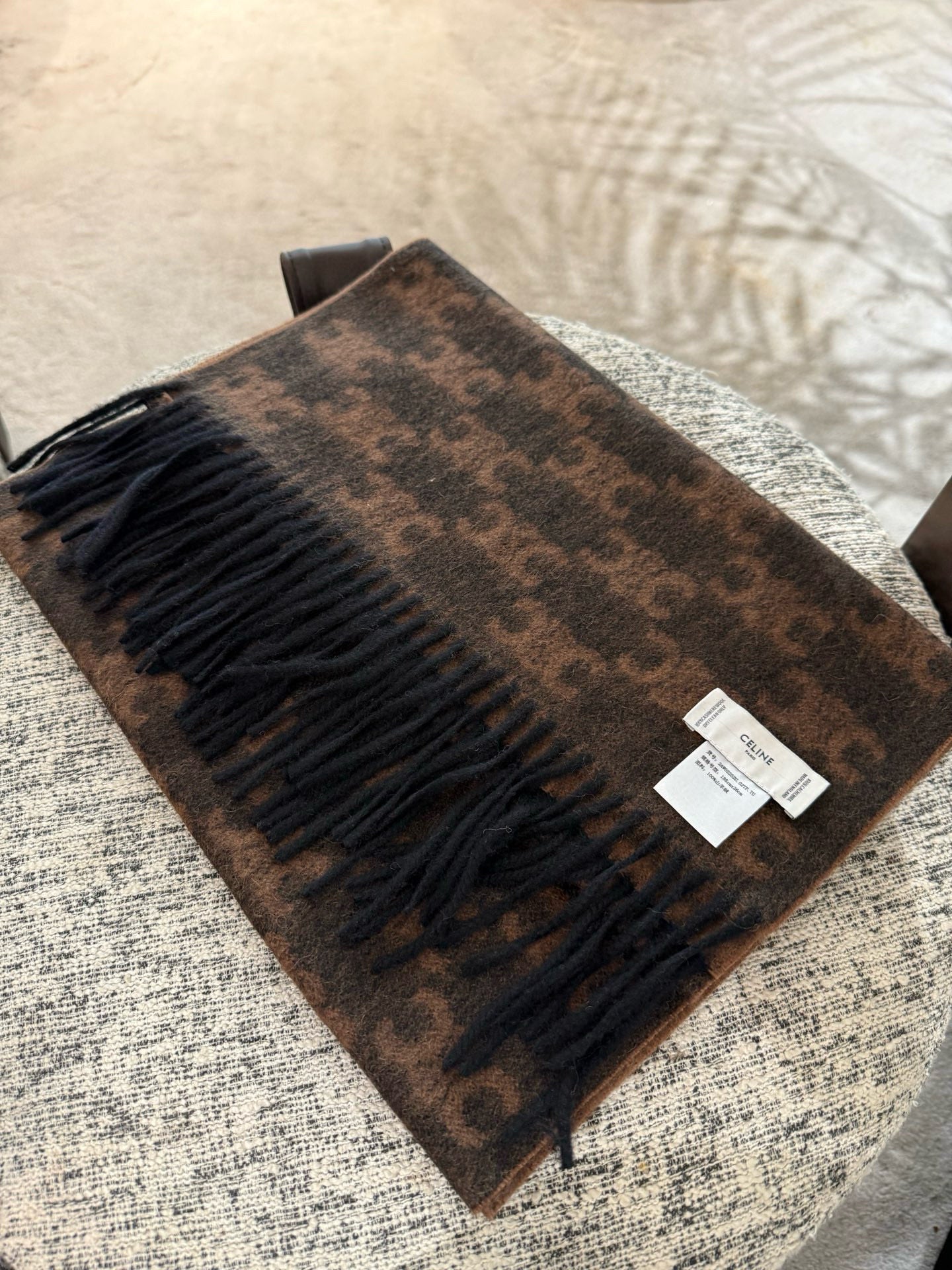 Luxury Double-Sided Contrast Cashmere Scarf — 100% Cashmere — 36 × 190 cm
