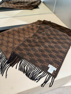 Luxury Double-Sided Contrast Cashmere Scarf — 100% Cashmere — 36 × 190 cm